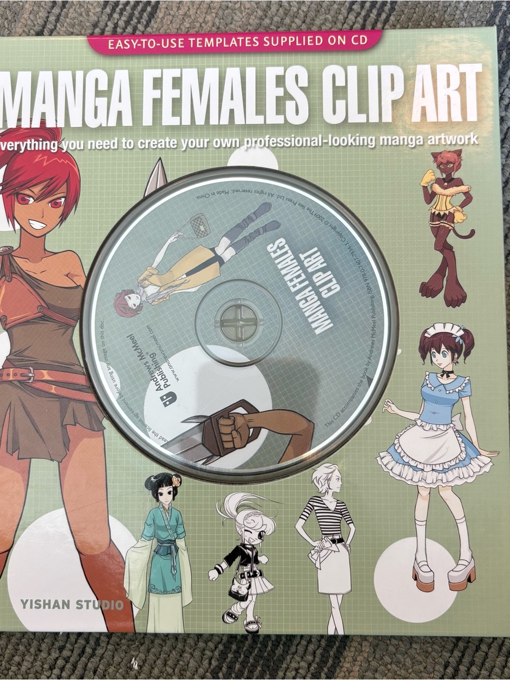 Manga Females Clip Art & CD Everything You Need to Create Your Own by Yishan Li